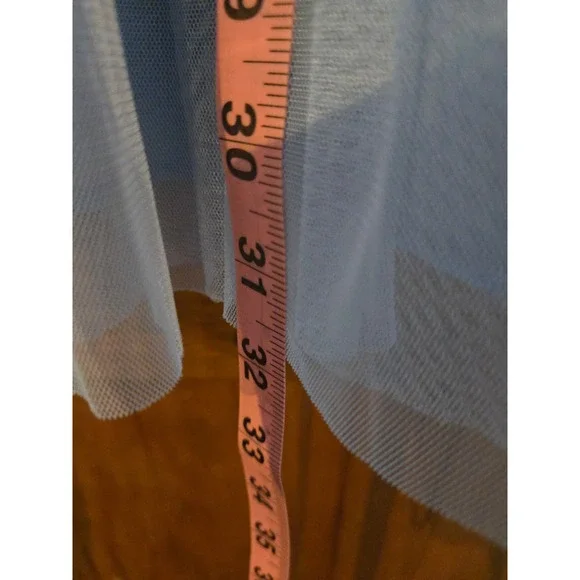 JONA MICHELLE Girls Blue Tulle Embroidered Floral Party Dress Size 8 - Picture 5 of 6